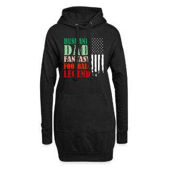 Mari Père Fantasy Football Legend - Sweat-shirt à capuche long Femme - noir - Devant