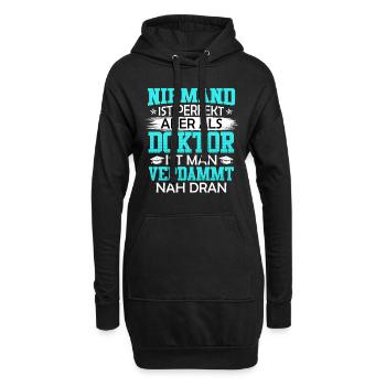 Personne n’est parfait sauf un médecin - Sweat-shirt à capuche long Femme - noir - Devant