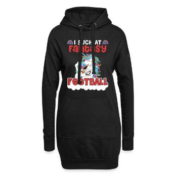 Je suis nul au Fantasy Football - Sweat-shirt à capuche long Femme - noir - Devant