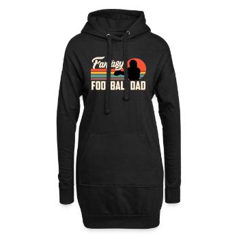 Papa de football fantastique - Sweat-shirt à capuche long Femme - noir - Devant