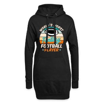 Schlechtester Fantasy Football Spieler - Hoodie-Kleid - Schwarz - Vorne