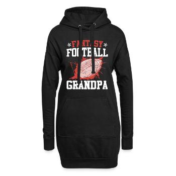 Fantasy Football Opa Großvater Fantasy Football - Hoodie-Kleid - Schwarz - Vorne