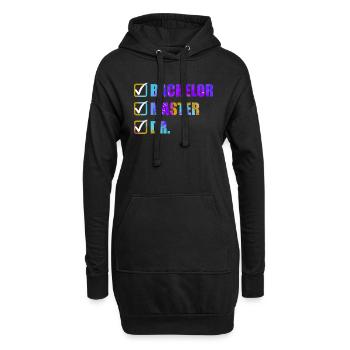 Enfin terminé Doctorat Ph.D Titre de doctorat - Sweat-shirt à capuche long Femme - noir - Devant