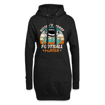 Schlechtester Fantasy Football Spieler - Hoodie-Kleid - Schwarz - Vorne