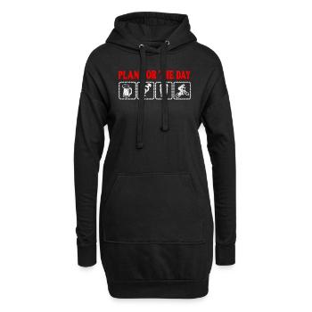 Planifiez pour la journée Fun Beer Coffee BMX - Sweat-shirt à capuche long Femme - noir - Devant