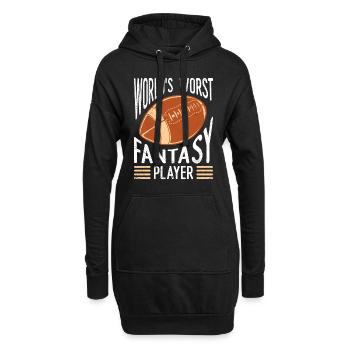 Schlechtester Fantasy Football Spieler - Hoodie-Kleid - Schwarz - Vorne
