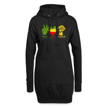 Paix Amour Juneteenth Femme Africaine - Sweat-shirt à capuche long Femme - noir - Devant