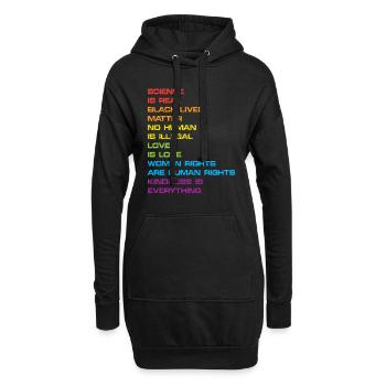 Black Lives Matter Women’s Rights Africa - Sweat-shirt à capuche long Femme - noir - Devant