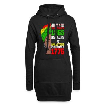 Celebrate Juneteenth Amerika Afrikanische Frau - Hoodie-Kleid - Schwarz - Vorne