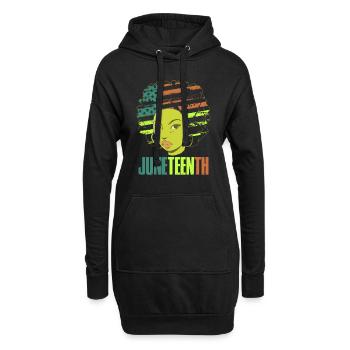 Célébrez Juneteenth USA Amérique Femme africaine - Sweat-shirt à capuche long Femme - noir - Devant