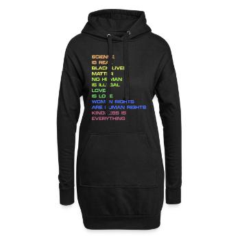 Black Lives Matter Women’s Rights Africa - Sweat-shirt à capuche long Femme - noir - Devant