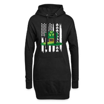 St. Patrick’s Day in USA Shenanigans - Hoodie-Kleid - Schwarz - Vorne