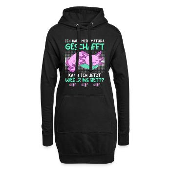 Maturant 2023 kann ich wieder ins Bett? - Hoodie-Kleid - Schwarz - Vorne