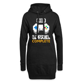 Abitur Level complete Abi 2023 Gamer - Hoodie-Kleid - Schwarz - Vorne