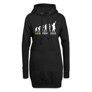 Abitur 2023 Abisapiens Abiturienten - Hoodie-Kleid - Schwarz - Vorne