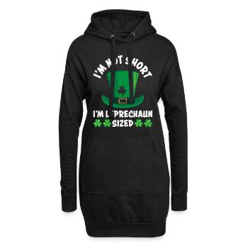 Pas petit Leprechaun taille St Patrick - Sweat-shirt à capuche long Femme - noir - Devant
