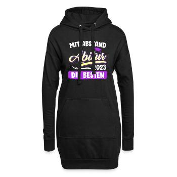 Mit Abstand die Besten Abitur 2023 Abiturientin - Hoodie-Kleid - Schwarz - Vorne