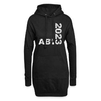 Abi 2023 Abitur - Hoodie-Kleid - Schwarz - Vorne