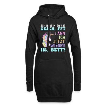 Ich habe mein Abi geschafft! - Hoodie-Kleid - Schwarz - Vorne
