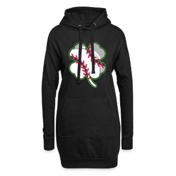 Joueur de baseball Clover Lucky Charm - Sweat-shirt à capuche long Femme - noir - Devant