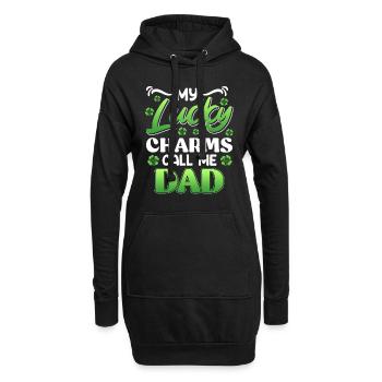 My Lucky Charms Call me Dad Papa - Hoodie-Kleid - Schwarz - Vorne