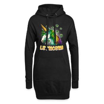 Lepricorne Saint-Patrick Licorne Femme - Sweat-shirt à capuche long Femme - noir - Devant