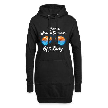 Mittelstufe Klassenlehrer off duty Ferien Lehrer - Hoodie-Kleid - Schwarz - Vorne