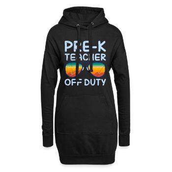 Vorschule Kindergarten Erzieher off duty Lehrer - Hoodie-Kleid - Schwarz - Vorne