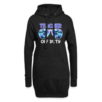 Enseignant hors service enseignant en vacances - Sweat-shirt à capuche long Femme - noir - Devant