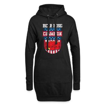 Stars and Stripes USA Beer Pong Champion Bier Pong - Sweat-shirt à capuche long Femme - noir - Devant
