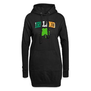 Irlande Trèfle Fête irlandaise de la Saint-Patrick - Sweat-shirt à capuche long Femme - noir - Devant