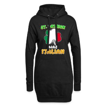 St. Patrick war Italiener St. Patrick’s Day - Hoodie-Kleid - Schwarz - Vorne