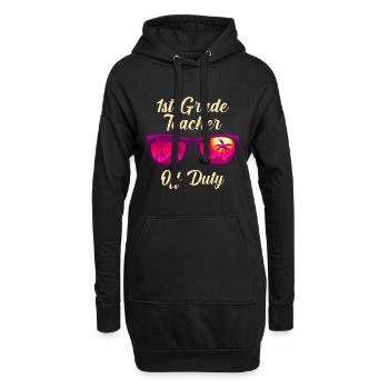 Professeur de classe de première classe en congé Professeur de vacances - Sweat-shirt à capuche long Femme - noir - Devant