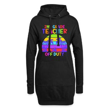 Enseignants de deuxième classe sur les enseignants de vacances - Sweat-shirt à capuche long Femme - noir - Devant