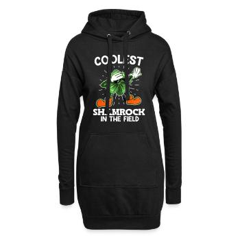 Le trèfle le plus cool de la Saint-Patrick - Sweat-shirt à capuche long Femme - noir - Devant