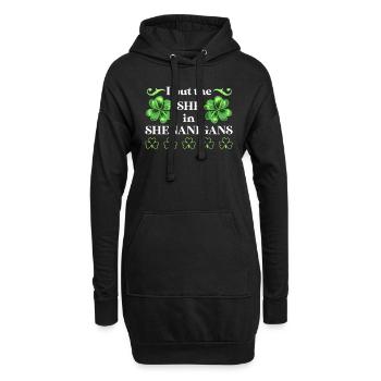 J’ai mis le She in Shenanigans St Patrick’s Day - Sweat-shirt à capuche long Femme - noir - Devant