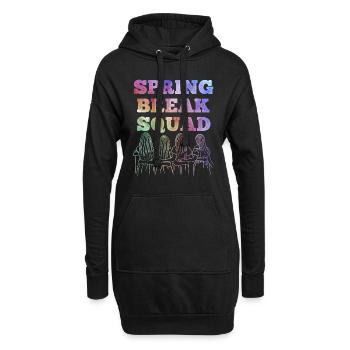 Spring Break Squad Sommerferien Spring Break - Hoodie-Kleid - Schwarz - Vorne