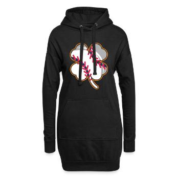Joueur de baseball Clover Lucky Charm - Sweat-shirt à capuche long Femme - noir - Devant