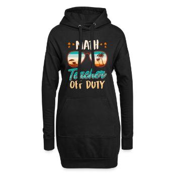 Mathelehrer off duty auf Ferien Mathe Lehrer - Hoodie-Kleid - Schwarz - Vorne