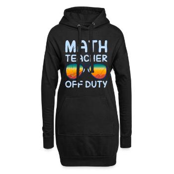 Mathelehrer Teacher off duty Mathematik Lehrer - Hoodie-Kleid - Schwarz - Vorne