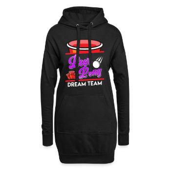 Beer Pong Dream Team Party Jeu à boire Beer Pong - Sweat-shirt à capuche long Femme - noir - Devant