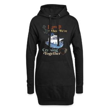 Croisière ensemble Vacances de printemps - Sweat-shirt à capuche long Femme - noir - Devant