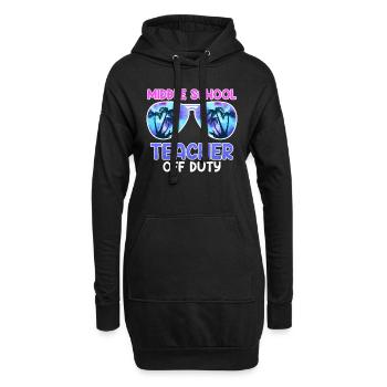 Mittelstufe Klassenlehrer auf Ferien Lehrer - Hoodie-Kleid - Schwarz - Vorne