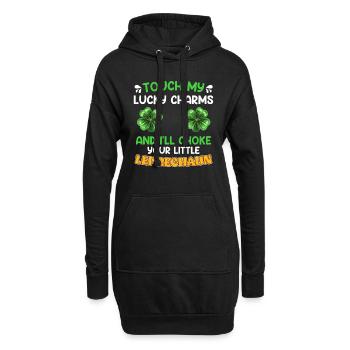 Lustiger St. Patrick’s Day Spruch Lucky Charms - Hoodie-Kleid - Schwarz - Vorne