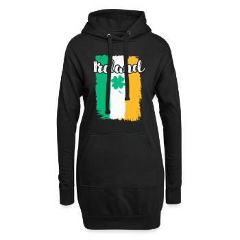 Irland Kleeblatt St. Patrick’s Day - Hoodie-Kleid - Schwarz - Vorne