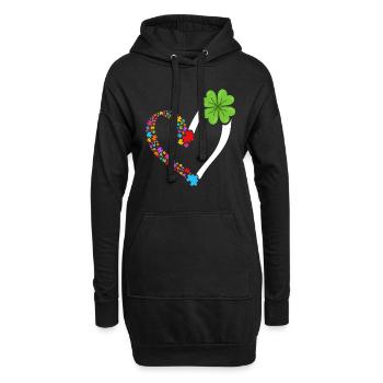 Autismus Neurodiversity Freundlichkeit - Hoodie-Kleid - Schwarz - Vorne