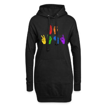 Autismus Neurodiversity Freundlichkeit - Hoodie-Kleid - Schwarz - Vorne