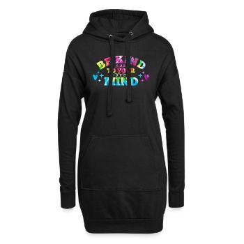 Soyez gentil avec votre Santé mentale - Sweat-shirt à capuche long Femme - noir - Devant