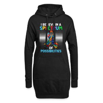 Autismus Ich glaube an ein Spektrum von - Hoodie-Kleid - Schwarz - Vorne