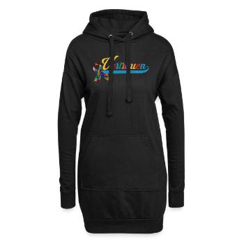 Autistische Kinder Vertrauen und Gerechtigkeit - Hoodie-Kleid - Schwarz - Vorne